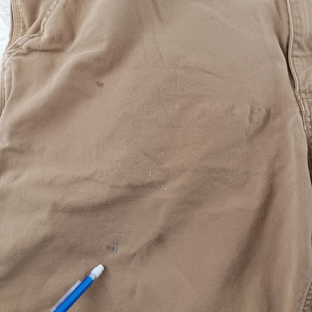 Carhartt Relaxed Fit Mens Tan‎ Canvas Utility Work Shorts 42x11 Rugged Flex